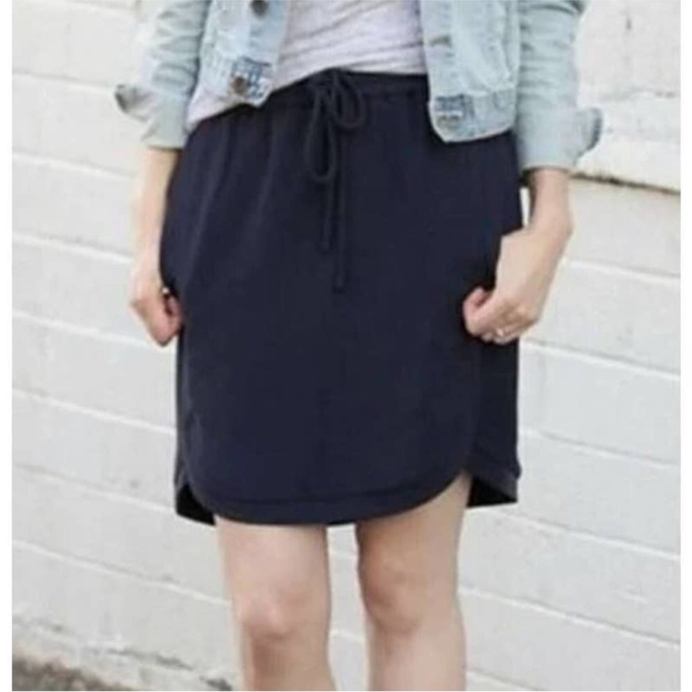 J. Crew Drawstring Skirt Navy Size 2